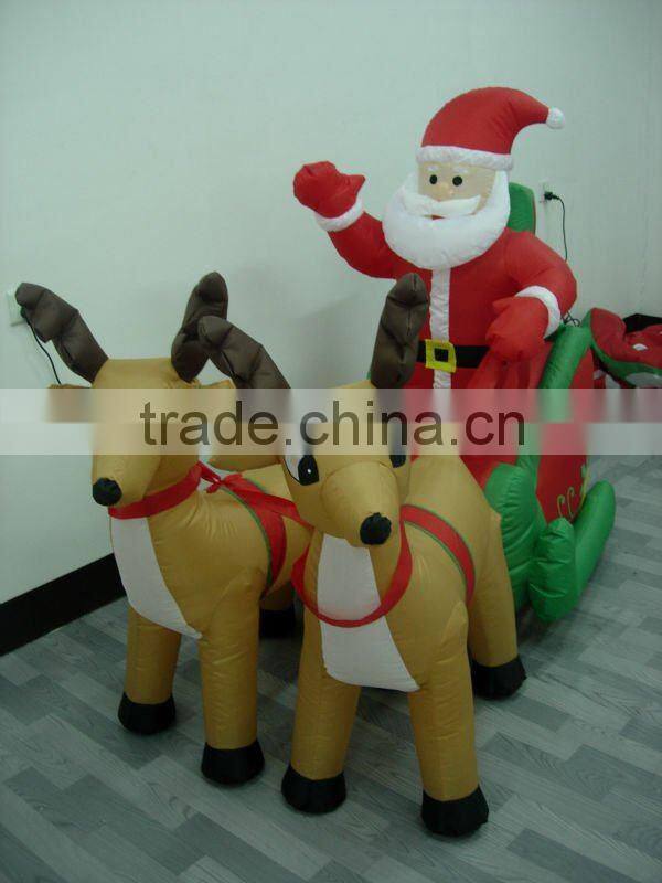 Deer Inflatable Christmas with red hand