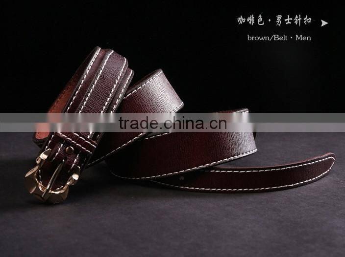 Men's leather belt men genuine leather belt alloy pin buckle man belt