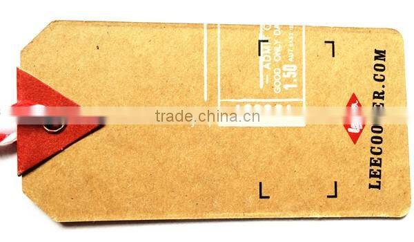 custom printing brown kraft paper garment tag