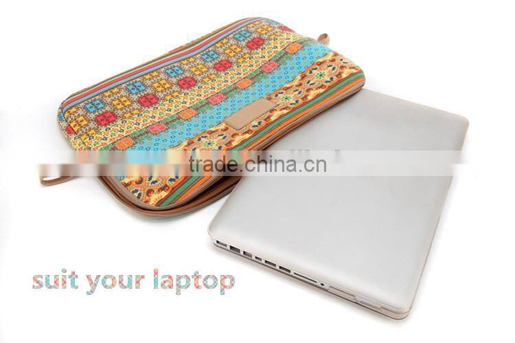 Top popular canvas laptop good protection innovational sublimation laptop sleeve for 8"-15"