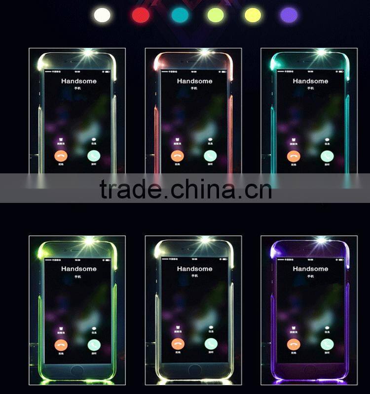 Innovative design TPU silicone fashionable colorful led phone cover for iPhone