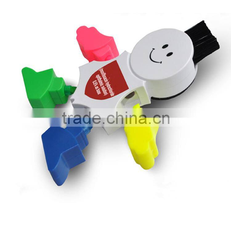 Promotional selling best smart fashional colorful pen highlighter 2016