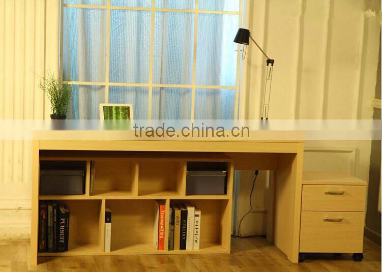 55 High quality wooden computer table with shelf for promotion