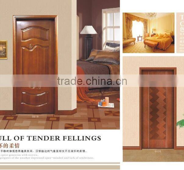 used wooden door solid wood door with good design from China
