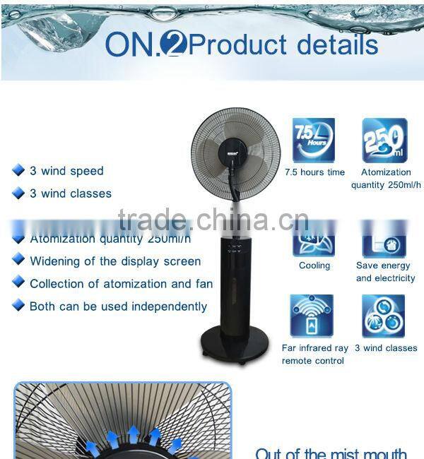 China Mainland Portable New Products Mist Fan With Water Spray