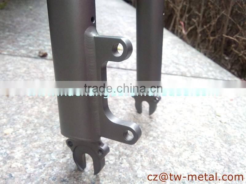 Titanium road bicycle fork titanium fat & cruiser bicycle front fork with disc brake