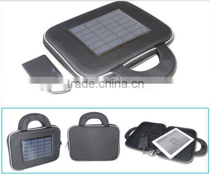 Factory sale 14 inch solar panel laptop bag/solar laptop bag(LAP16-007)