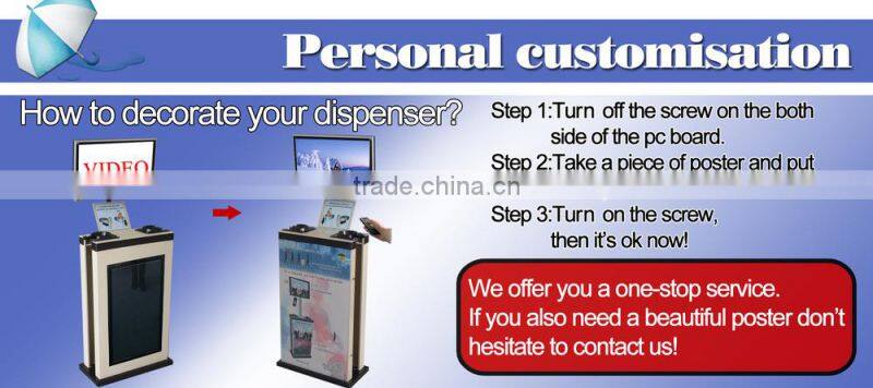 latest innovative technology products umbrella wrapper with led writing board and led Monitor display