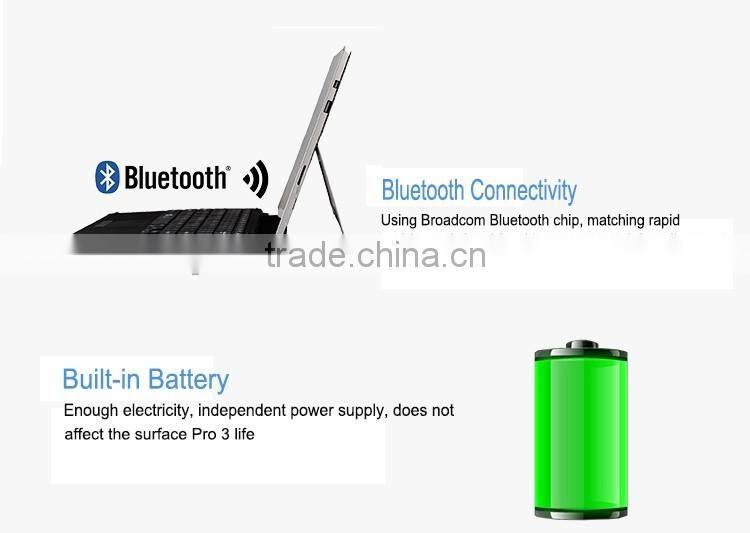 For Surface Pro 3 wireless keyboard for tablet pc support Touchpad-MZ-1078
