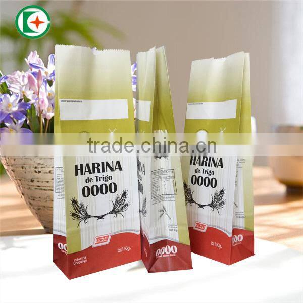 Wheat flour packaging paper bags full printing flour paper bag
