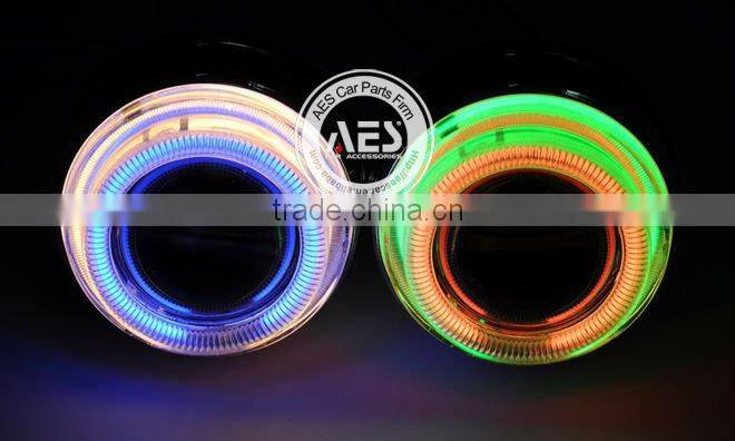 NEWEST!Integrated structure double angel eyes bi-xenon projector lens,all in one for headlight