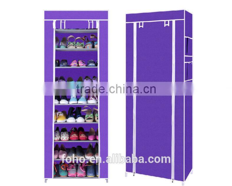 (FH-FC6010)China made dustproof covered shoe steel tube storage shoe rack
