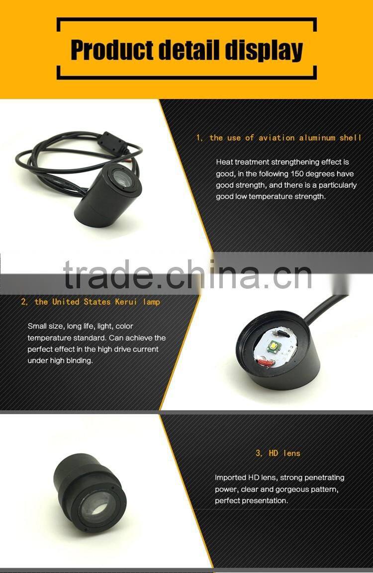 Red Car Led Laser Fog Light Rear Anti-Collision Brake Tail lights Warning Lamp logo brake light