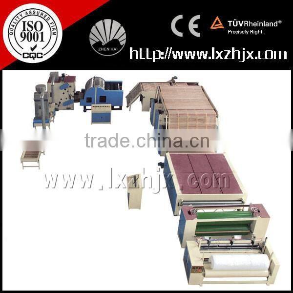Hot Sale Non woven non Glue felt Wadding Production Line , Glue free padding machine