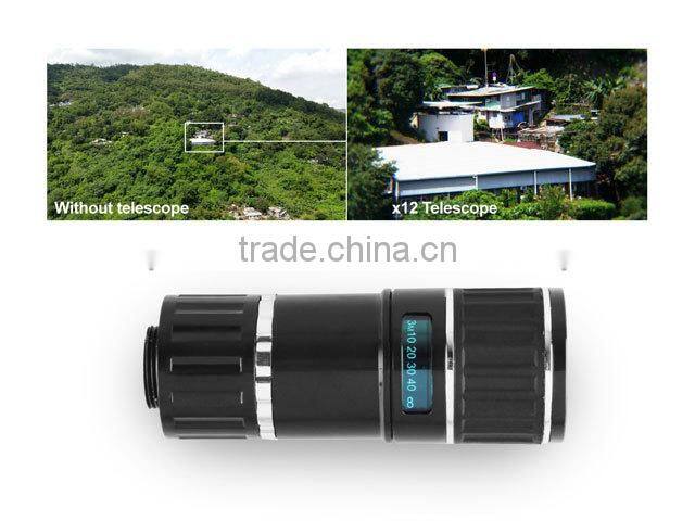 Brand New 12X Zoom Telescope Lens W/ Mini Tripod For iPhone 6/6S