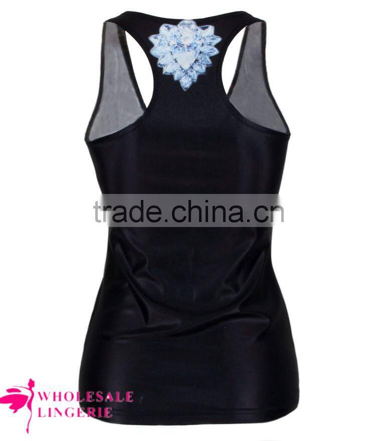 Black Scary Ladies Skull Snake 3D Printed Tank Top BX121 tank top women