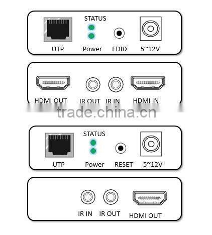 Hot!!! 60M hdmi extender with loop output up to 1080P with Bi-directional IR with POE