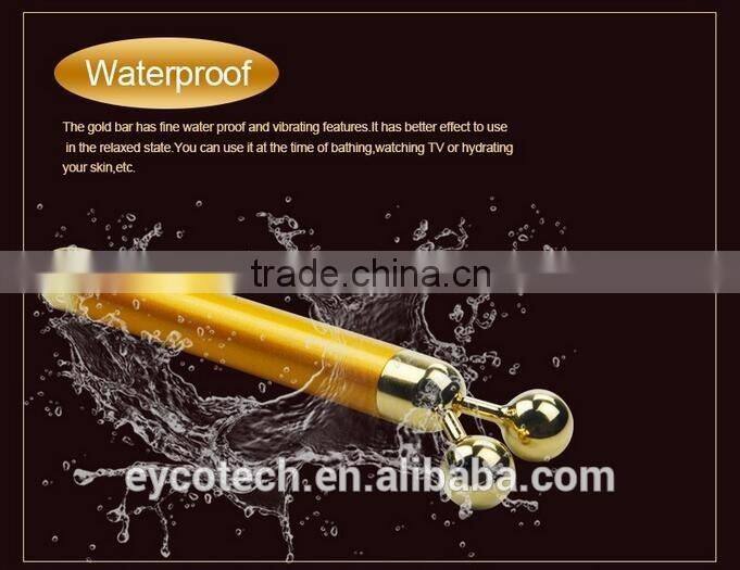 Face Lifting home use facial massage machine Beauty Bar Vibration 24k gold beauty bar