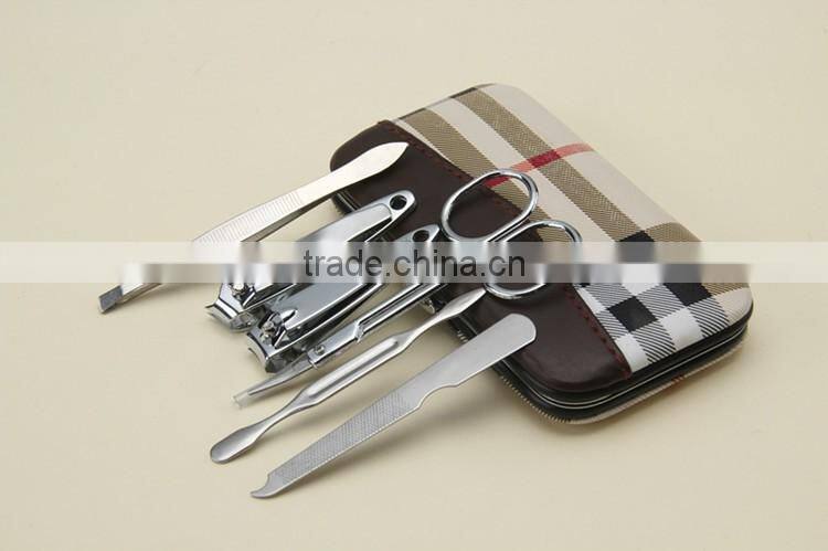 Bonvatt 6pcs manicure set WITH ALUMINUM PU bag makuep
