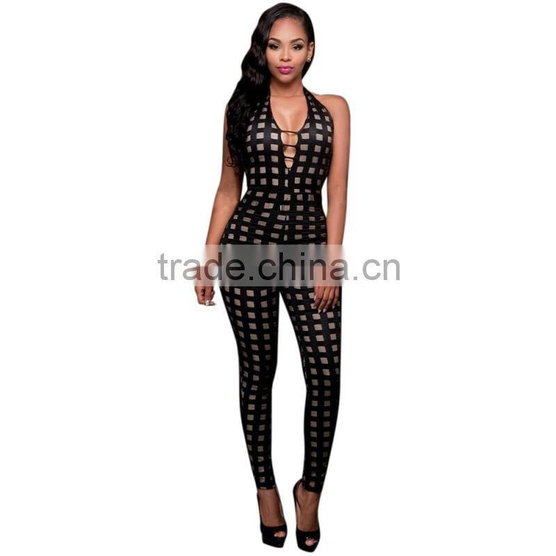 Bonvatt Sexy burning deep V black conjoined nightclubs for woman