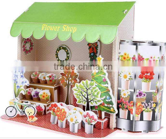 Promotion 3D puzzle shop store toys for girls