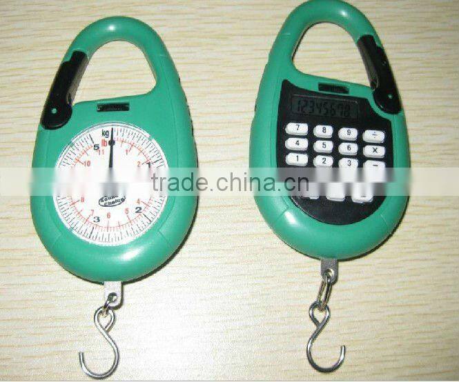 pocket electronic scale & 8 digital calculator with hook for promotional gift