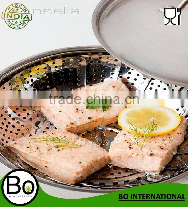 Best Cookware Stainless Vegetable Steamer, 5.3" to 9.3"