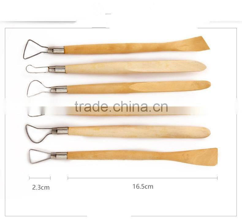 6pcs Hand Clay Pottery tools set with steel ribbon blades /sculpting tools