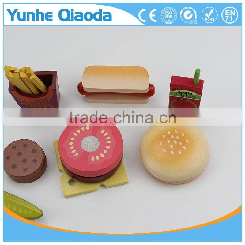 Fun durable wooden food set for years of play wooden lunch set Solid Wood Version