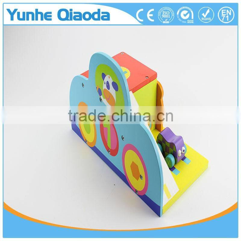 Early Learning wooden play toys the parking with a min car