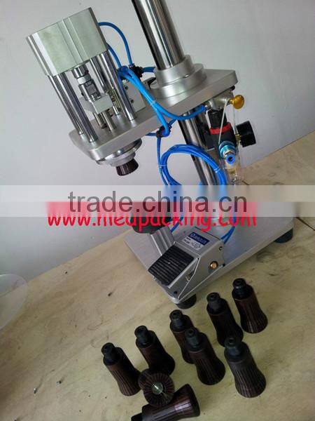Perfume bottle sealing machine, manual / semi-auto perfume capping machine