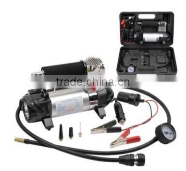 H10060 Portable In Car Air Compressor Gauge Bike Balls Tyre Inflator Dual Pressure Pump