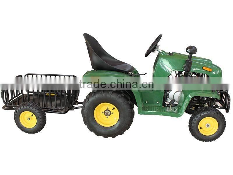 hot sale china cheapest 4 wheel 110cc mini farming tractor price list with trailer