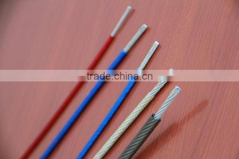 Factory 3/5 pvc coated 7*7 stainless steel 316 wire rope