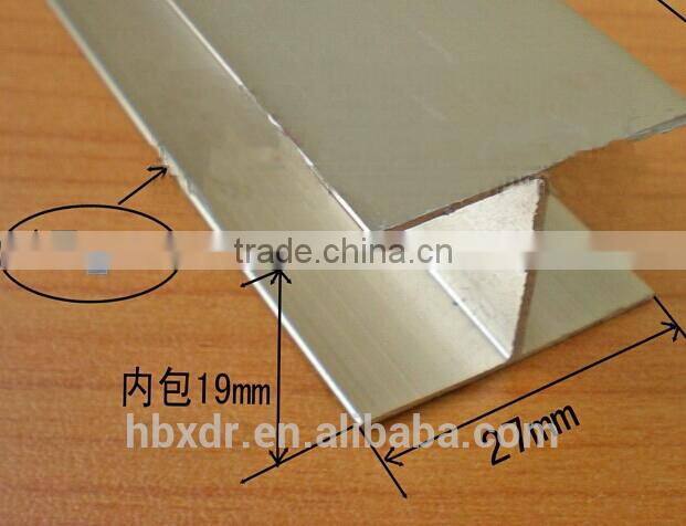 customized 6000 series natural anodized H shape U channel aluminum profile