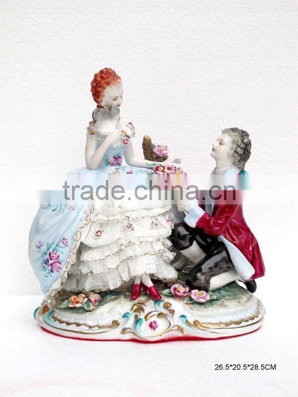 European Character Design Ceramic Floor Clock, Ornate Porcelain figurine Big Ben,Grandfather Clock With The Innocent Cherub