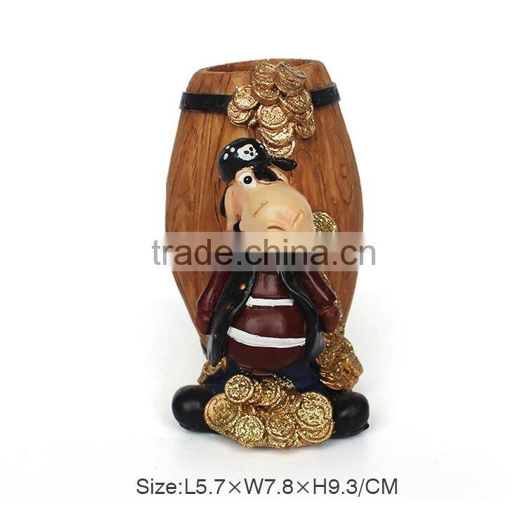 Handmade desk wooden pen holder