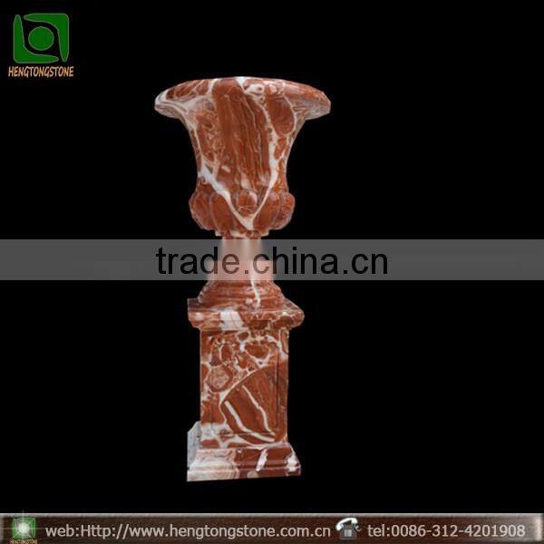 Red Marble Garden Flower Pots