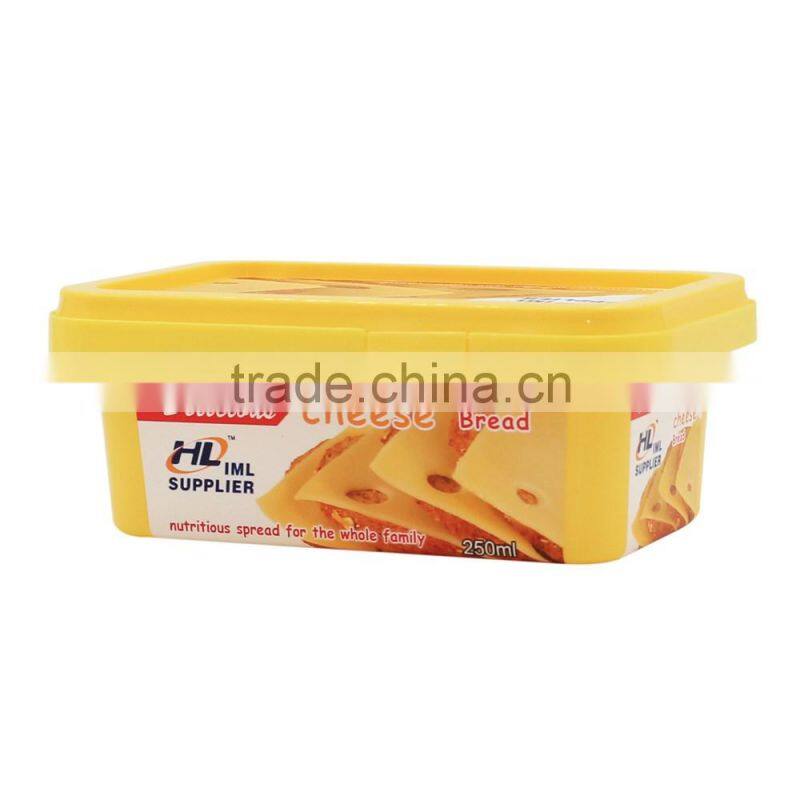 IML Plastic 250g Disposable Cheese Container,Small Rectangular Plastic Containers with Lids for Food