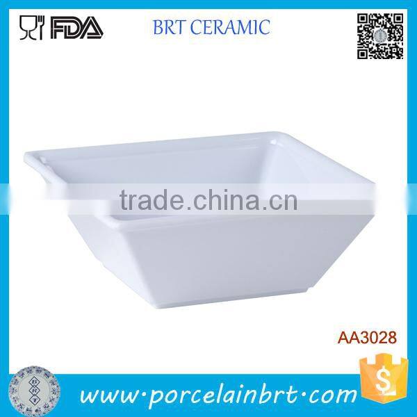 Classic Blank Square Deep Ceramic Salad Bowl