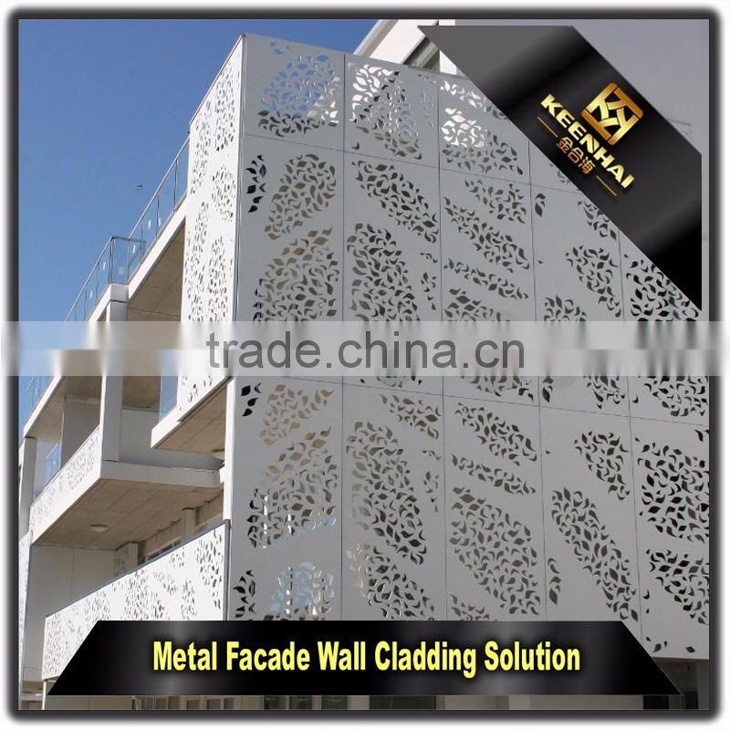Outdoor Laser Cutting Facade Panel Aluminum Curtain Wall System for Building