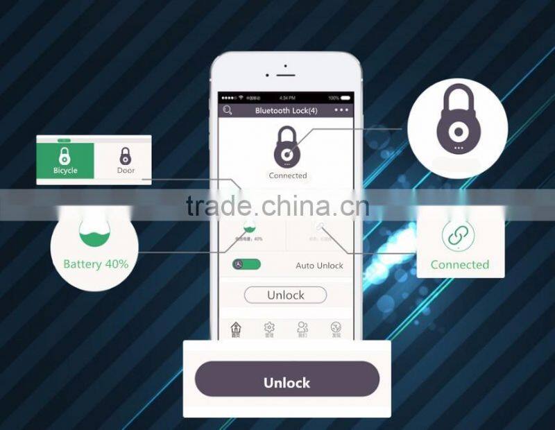 Smart Anti-theft Bluetooth Bicycle Lock, Fashion Horseshoe Design Bicycle Electric Lock With Alarm For Wholesale