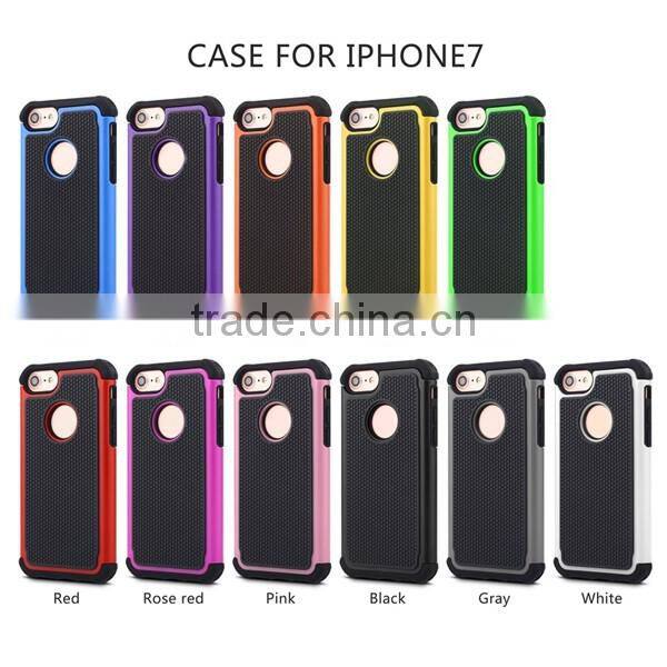 3 in 1 back cover football pattern phone shell TPU + PC phone case for iPhone 7