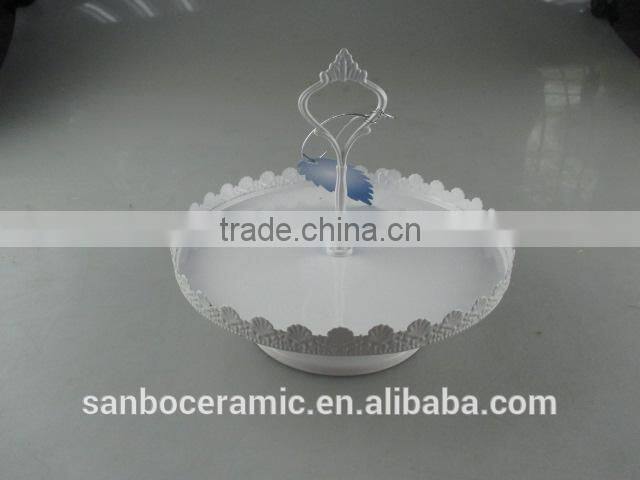 3 Tier Cake Stand, Glass Golden Cake Stand For Russia Market