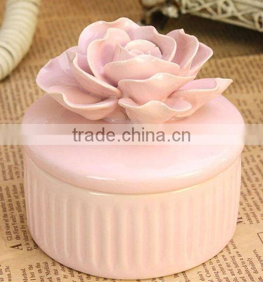 porcelain 3d flower wedding favors and gifts trinket box