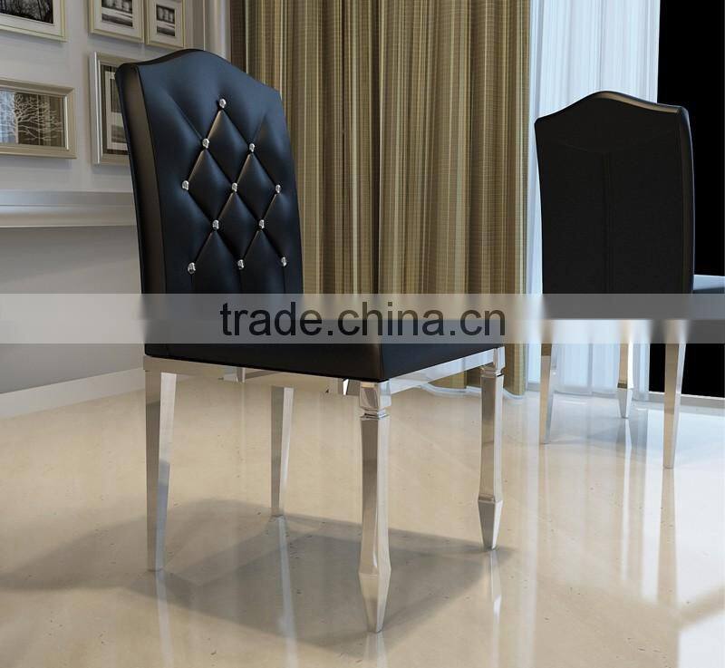modern appearance stitching PU back dining chair