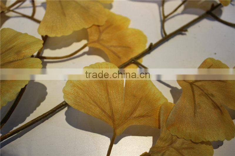 brand name artificial plants artificial leaf branch green leaf decor gingko leaf