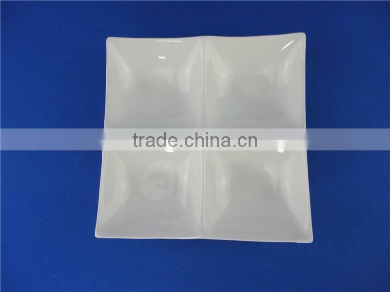 ceramic four compartment dinner plates