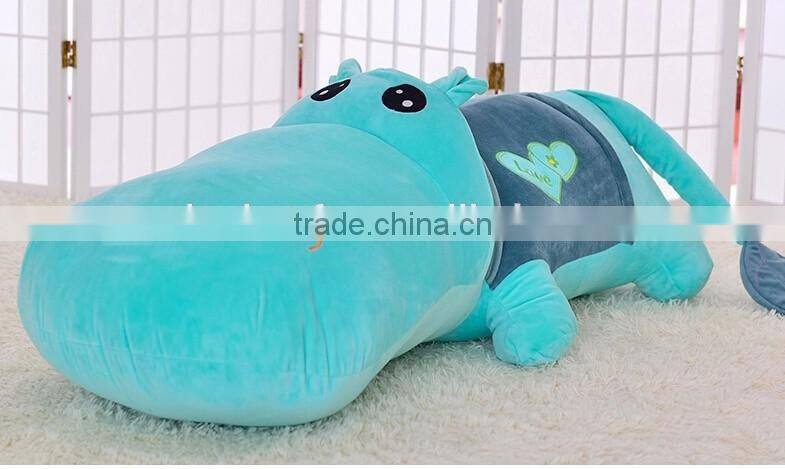 Cute Plush toy stuffed animal hippo pillow doll