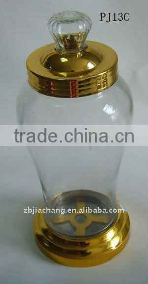 3L glass ginseng jar with metal rack PJ13C